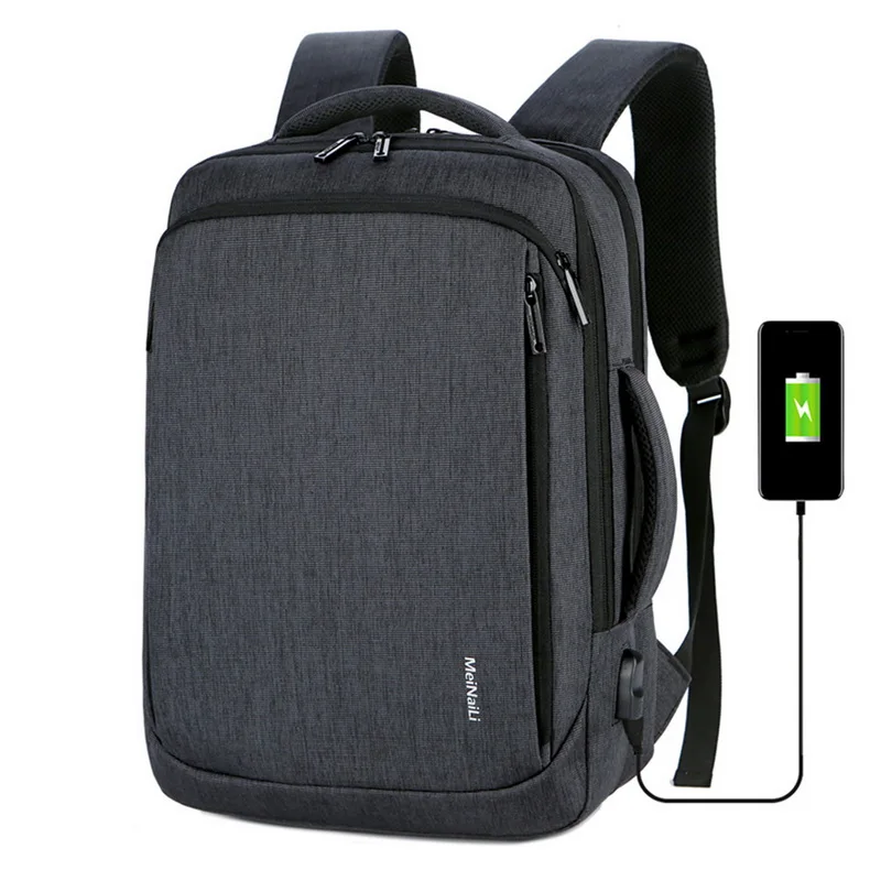 WENYUJH дорожный рюкзак с защитой от кражи, usb зарядка, ноутбук для женщин и мужчин, для путешествий и работы, водонепроницаемый рюкзак для ноутбука, школьная сумка на плечо - Цвет: Black3