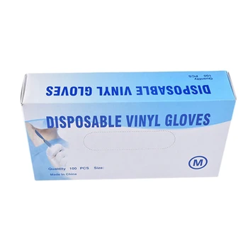 

Transparent Pvc Gloves Powder-Free Oil-Proof Food Processing Beauty Salon Nails Household Thick Clean Disposable Gloves 100 Piec
