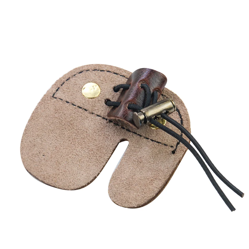 Leather Archery Finger Guard Protection Pad Glove Tab Recurve Bow Hand Guard Tool Arrow Training Shooting Hunting Accessories