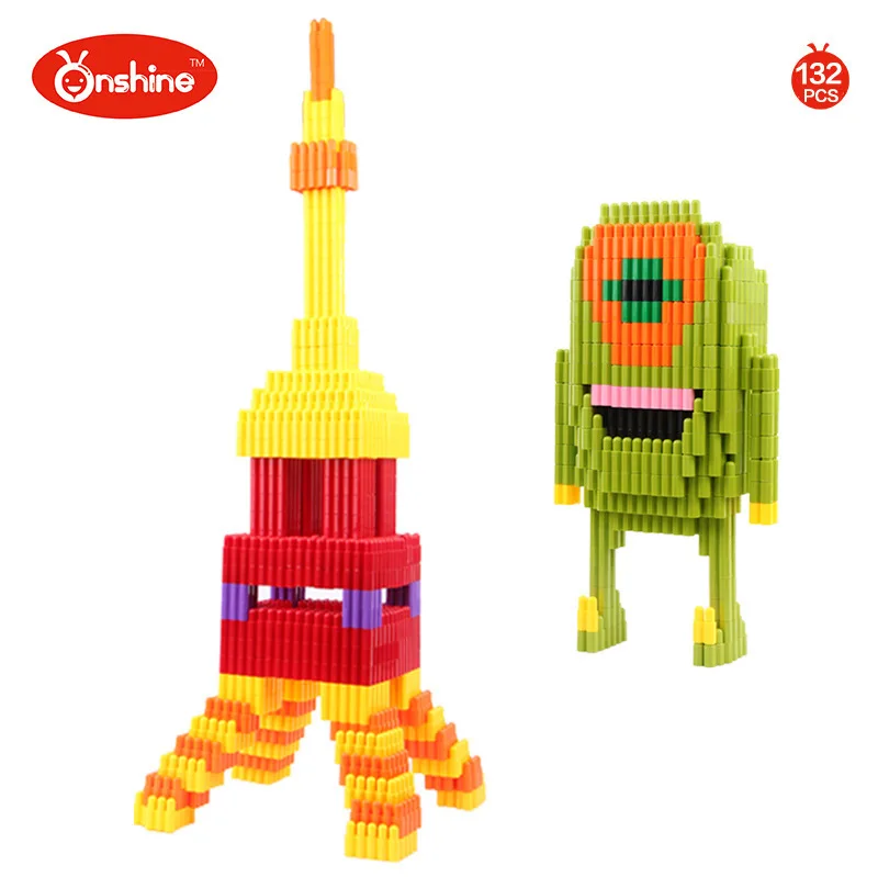 

Onshine Bullet Plastic Assembled Fight Inserted Educational Children sdip enlighten Toy Baby Building Blocks 132 PCs