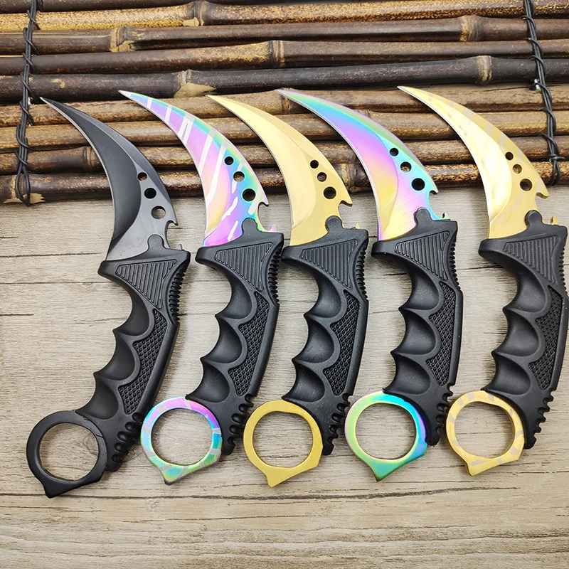 Нож Karambit из нержавеющей стали CS GO интегрированный нож для шеи настоящий