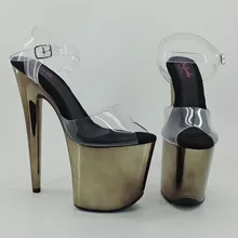 Leecabe/блестящие стильные босоножки на высоком каблуке 20 см; пикантная модельная обувь; обувь для танцев на шесте