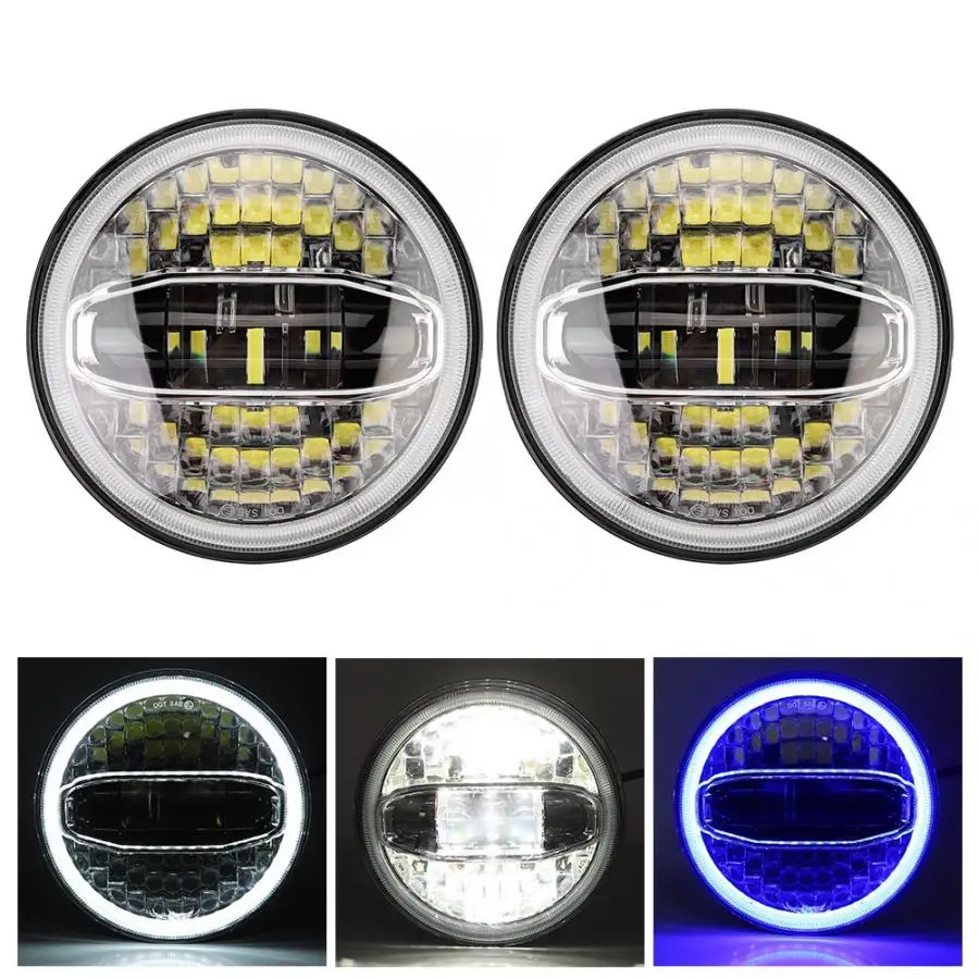 1 Pair 7inch Waterproof 108W Headlamp LED Light Bulb Headlight Fit for Jeep Wrangler JK | Автомобили и мотоциклы
