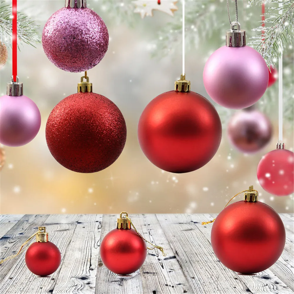 24pcs/lot 6cm Christmas Ball Ornament Pendant Party DIY Decorative Christmas Tree Pendant Christmas Decorations for Tree