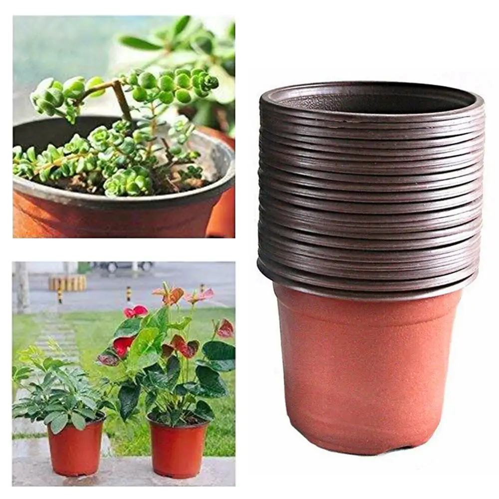 

100pcs Seedling Tray Plastic Plants Nursery Pot Flower Seedling Pots Transplanting Flower Home Garden Plant Pot Container