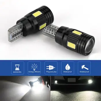 

2pcs/4pcs/10pcs T10 W5W Car LED Light 5730 SMD 6000K White Headlight Interior Signal Lamp Reading Dome Clearance Marker Bulb