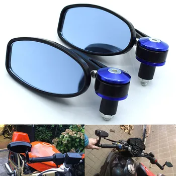 

Universal Motorcycle rearview side mirrors handle bar end 7/8" 22mm for Honda VFR750/S VFR800/F VTR1000/F CBF1000 VF750/S