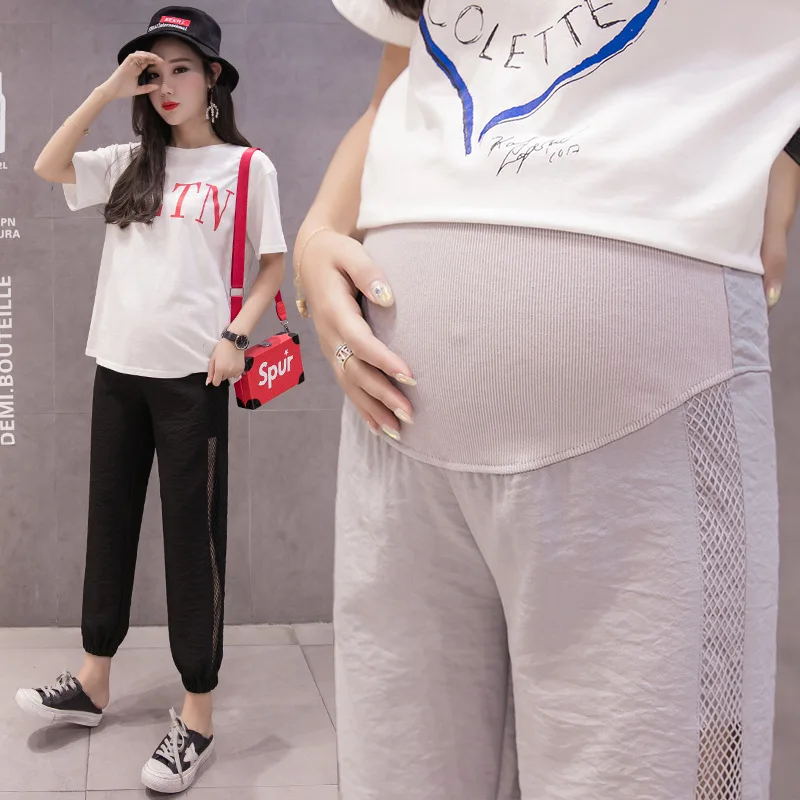 

Maternity Clothes 2019 Summer New Style Korean-style Fashion Thin INS Mercerised Cotton Pregnant Women Abdominal Support Capri P