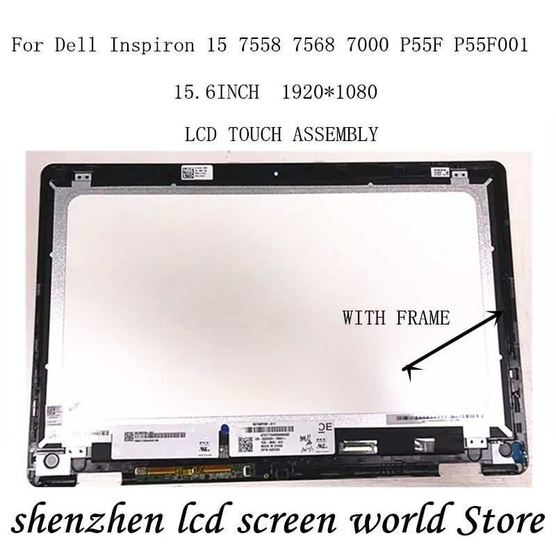 Для Dell Inspiron 15 7558 7568 7000 NV156FHM-A11 NV156FHM- A10 ЖК-дисплей сенсорный экран стекло дигитайзер