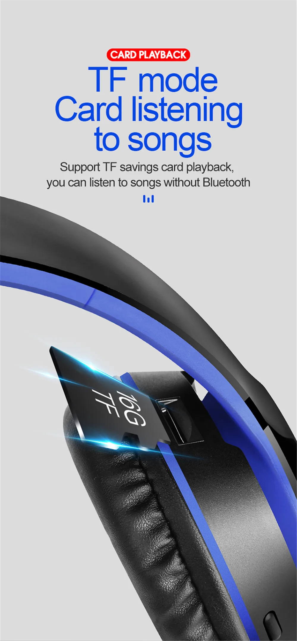 Портативные Bluetooth наушники складывающиеся наушники беспроводные Bluetooth 5,0 наушники с микрофоном Поддержка TF карта Mp3 плеер