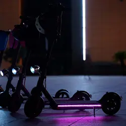 Scooter LED Light Strip Foldable Color LED Night Light Always On And Flashing Mode Suitable for Night Riding Skateboard