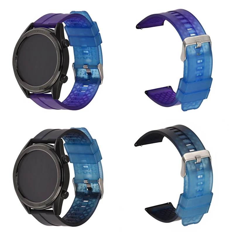 22 мм спортивный силиконовый ремешок для браслета, применимый для huawei GT SmartWatch с необработанными ушками, универсальный ремешок для часов из ТПУ