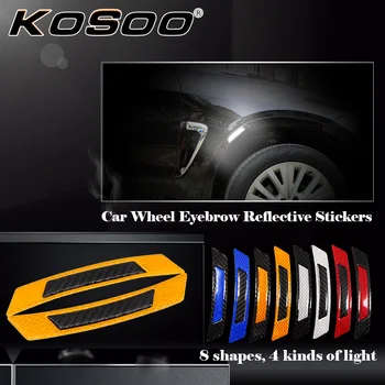 

KOSOO Car Reflective Strip Sticker Safety Warning Light Protective Car-Styling Accessories For Porsche For Cayenne Macan 95B