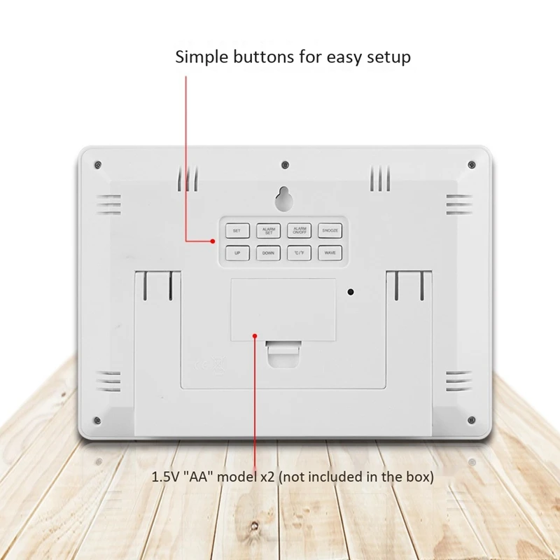  Digital Wall Clock Lcd Big Large Number Time Temperature Calendar Alarm Table Desk Clocks Modern De