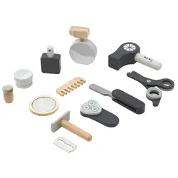 Kit de maquillage en bois lavable pour enfants, Salon de coiffure, pour petites filles de 4 5 6 7 8 ans 