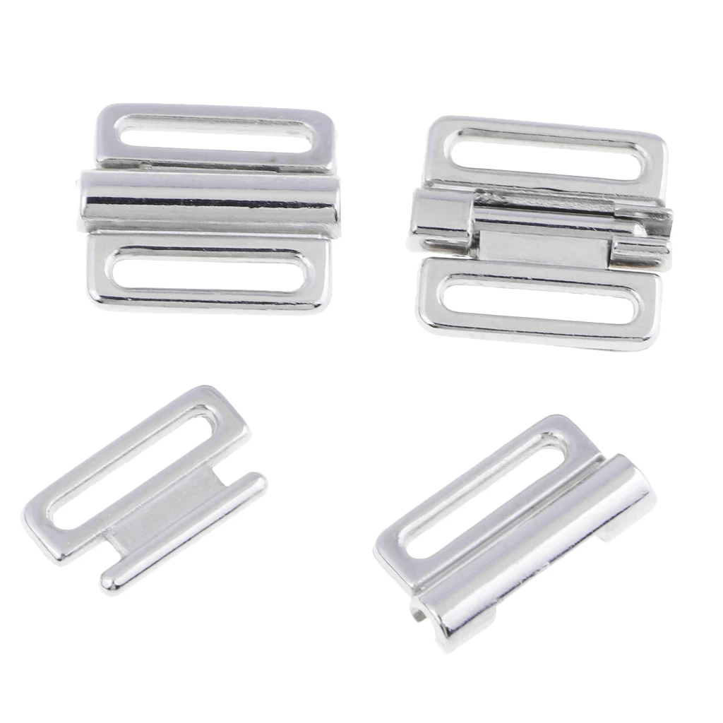 100 Pieces Metal Bra Strap Adjustment Adjuster Lingerie Slider Buckle Hooks Bikini Fastener