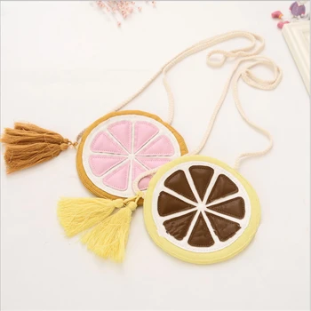 

1Pcs Children One Shoulder Bags Baby Girls Small Coin Purse Kids Lovely Lemon Shape Messenger Bags Change Wallet Birthday Gifts