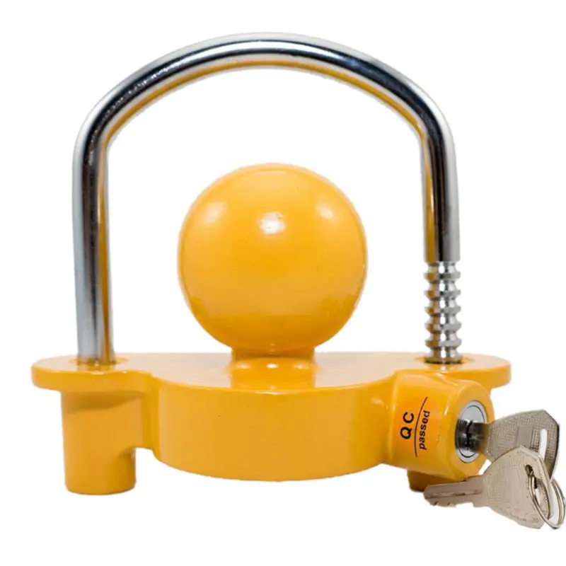 

Universal Trailer Hitch Coupler Lock Ball Heavy Duty Steel Anti Theft
