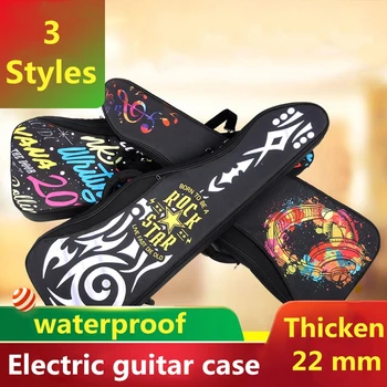 

Electric Guitar Case Folk Bag Waterproof Thicken 22 mm Cartoon Colors Backpack Accessories Parts Carry Gig Oxford Cloth 3 Styles