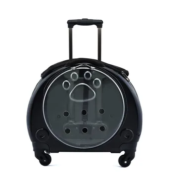 

Pet Pull Box Small Dog Out Backpack Pet Box Suitcase Teddy Cat Luggage Bag Pull Bag With Wheels