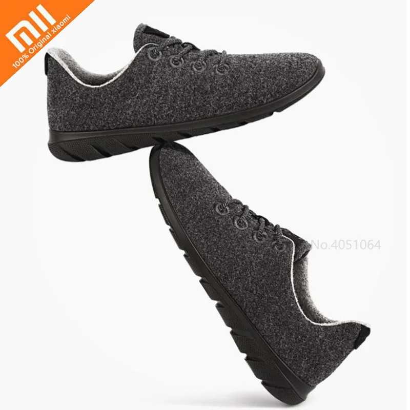 Xiaomi Qimian Wool Shoes Mens Comfortable Light Bomb Shock Absorbing Sport Shoes Non-slip Keep Warm