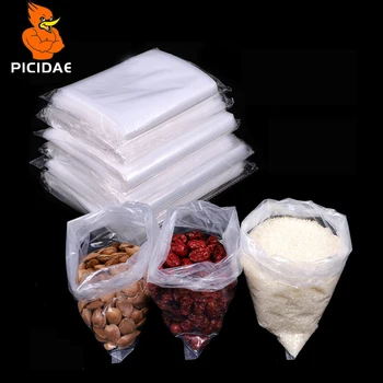 

PE Transparent Open Pocket Plastic Transparent Packaging High Pressure Resilience Storage Bag Inner Membrane Powder Food Grain