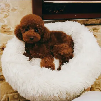 

Dog Bed Long Plush Super Soft Pet Bed Kennel Round Kennel Dog House Cat Winter Warm Sleeping Bag Puppy Cushion Mat Dog Supplies