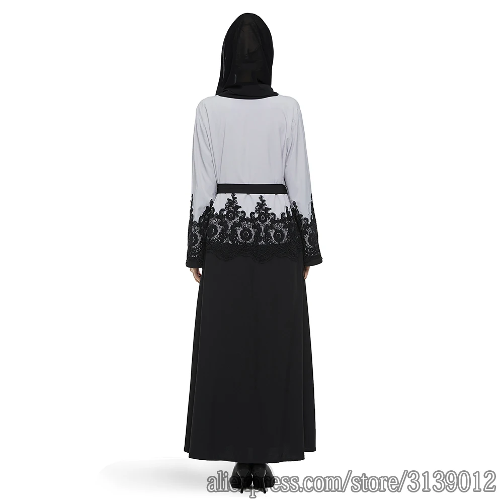 Серый открытый Дубай абаи турецкое кимоно хиджаб мусульманское платье женское халат Рамадан Qatar Пакистан кафтан Marocain кафтан ислам одежда