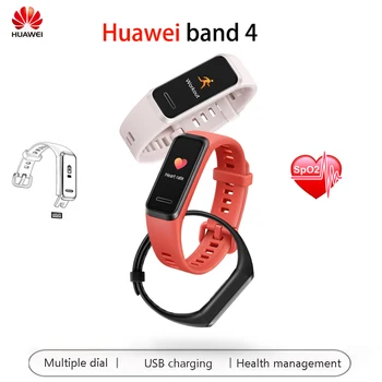 

Original Huawei Band 4 Smart Wristband Innovative Watch Faces Plug and Charge Proactive Health Monitoring SpO2 Blood Oxygen