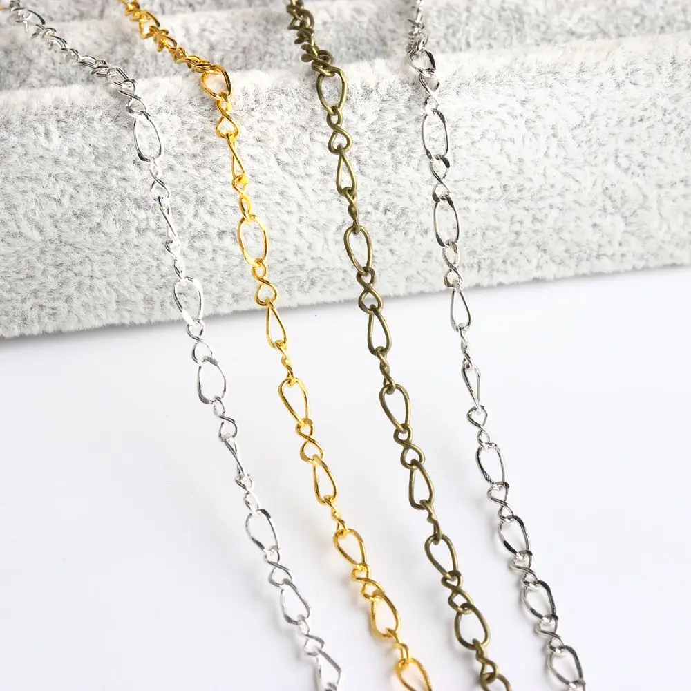 5 Meter Bronze Gold Silber Kleine Große Ring Blume Kupfer Metall Kette Für Schmuck Machen Diy Halskette Armband Zubehör – Detail 1