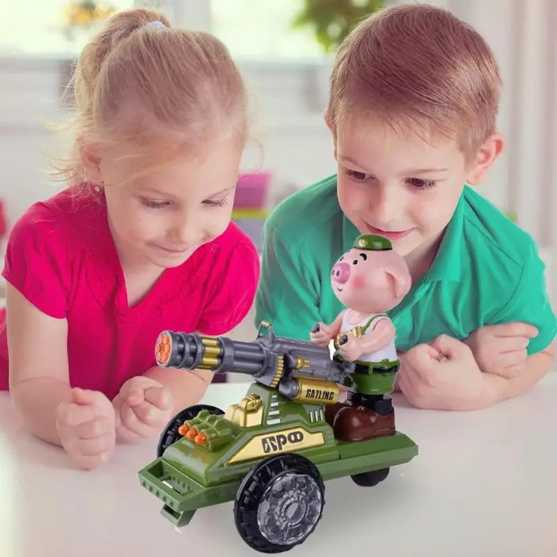 Милая мультяшная свинья электрическая игрушка для детей автомобиль с легкой музыкой для мальчиков девочек детей отправить мальчиков и