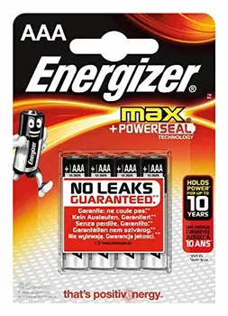 

Piles minimales (4 pièces). Alcaline Aaa 1,5 V Max