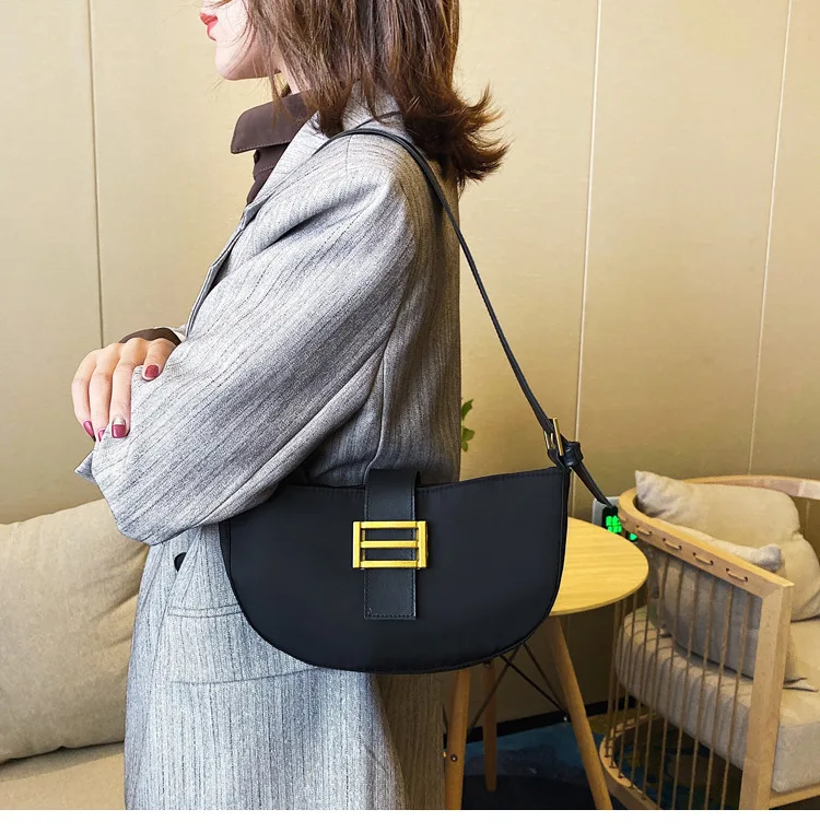 

Autumn New Arrival Textured Bag WOMEN'S Bag 2020 New Style Popular Versatile Shoulder Bag Fashion Western Style Simple Small Sho