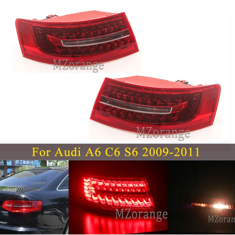  MIZIAUTO Tail Light Outside for Audi A6 C6 S6 Quattro RS6 Saloon Sedan 2009-2011 LED Tail Lamp Asse - 33027038807