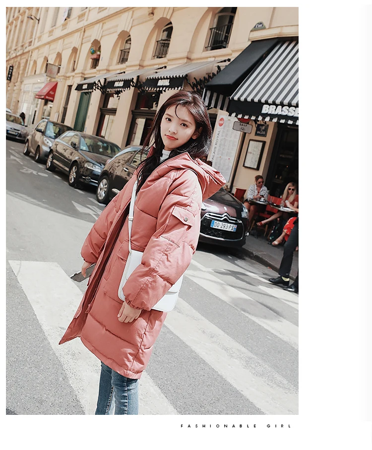 Long Sleeve Mid-length Pocket Zipper Cotton-padded Clothes/Cotton Coat Winter Casual Fashion Qyzfsy1011