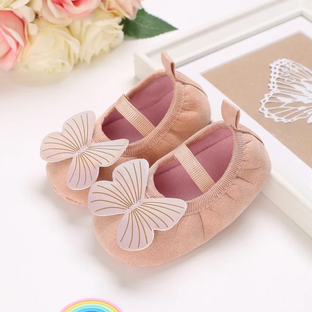 Newborns Fashion Solid Color Casual Shoes Princess Shoes Soft-soled Sneakers 0-18 Months Baby Bed Shoes Baby Walking Shoes D13