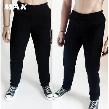 

1/6 Scale Male Figure Clothes Accessory Black Sports Pants Trousers Model for 12 inches Action Figure Body