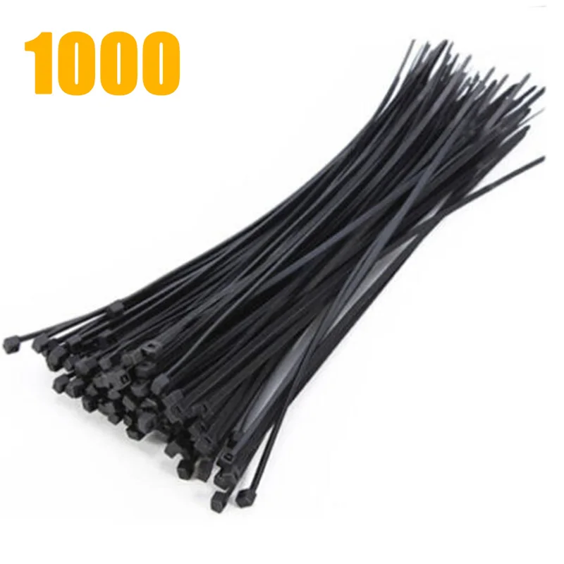 

White Black Plastic Cable Ties Cords Clamps Replacement Accessory 3*150mm Nylon Zip Fasteners Self-Locking Durable