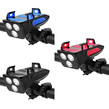 

Multi Function Lamp 4-in-1 Bicycle Headlight Mobile Phone Holder Charger Waterproof Speaker Mountain Bike Accessories