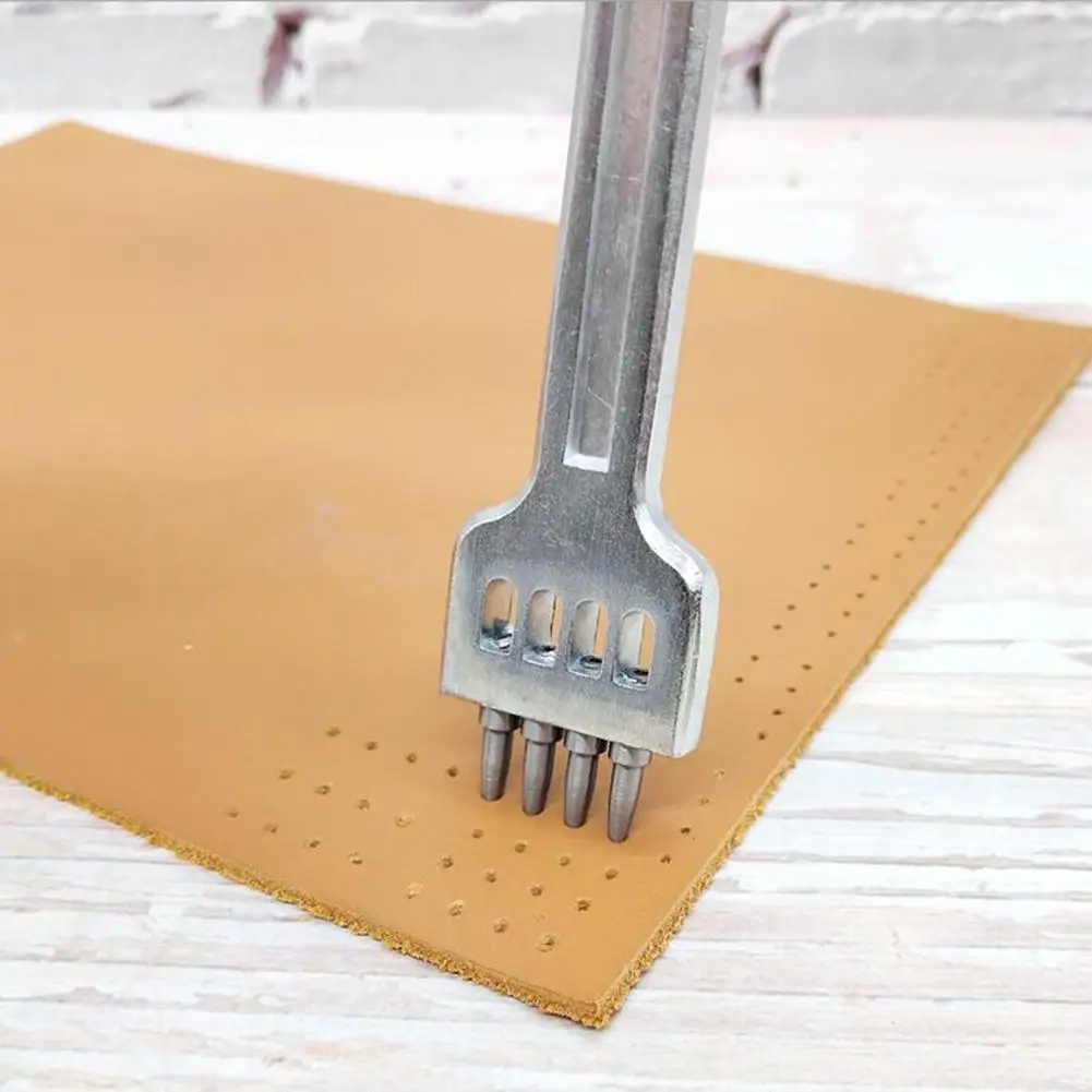 Кожаный зубец пробивая инструменты DIY Дырокол алмаз для шнуровки для сшивания долото набор кожаных ремесленных комплектов