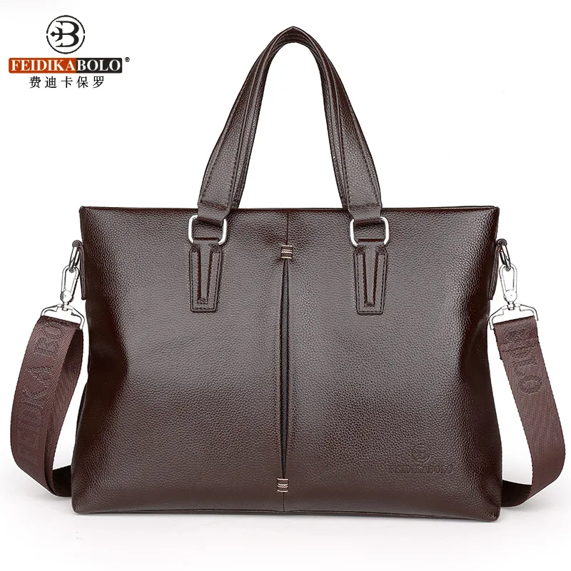 

Men Document Briefcase Fashion Casual Embossed Leather Hand Men's Bag Shoulder Diagonal Bag