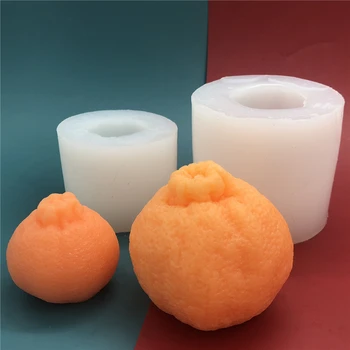 

2 Pcs/ Set Ugly Orange Silicone Candle Mold Handmade Soap Mold DIY Fruit Cake Aromatherapy Candle Mold