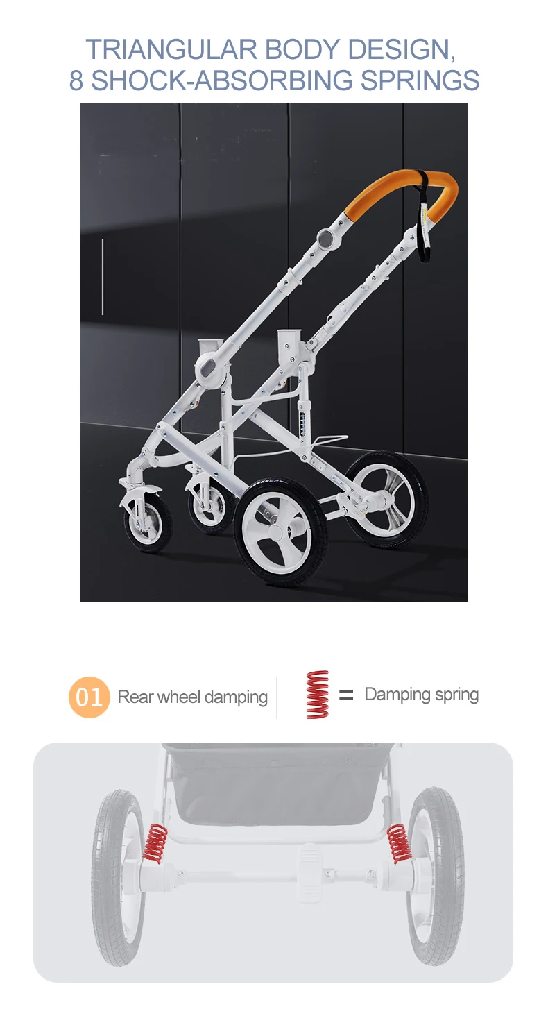 European type New design concept travel  luxury stroller baby 3 in1 baby pram
