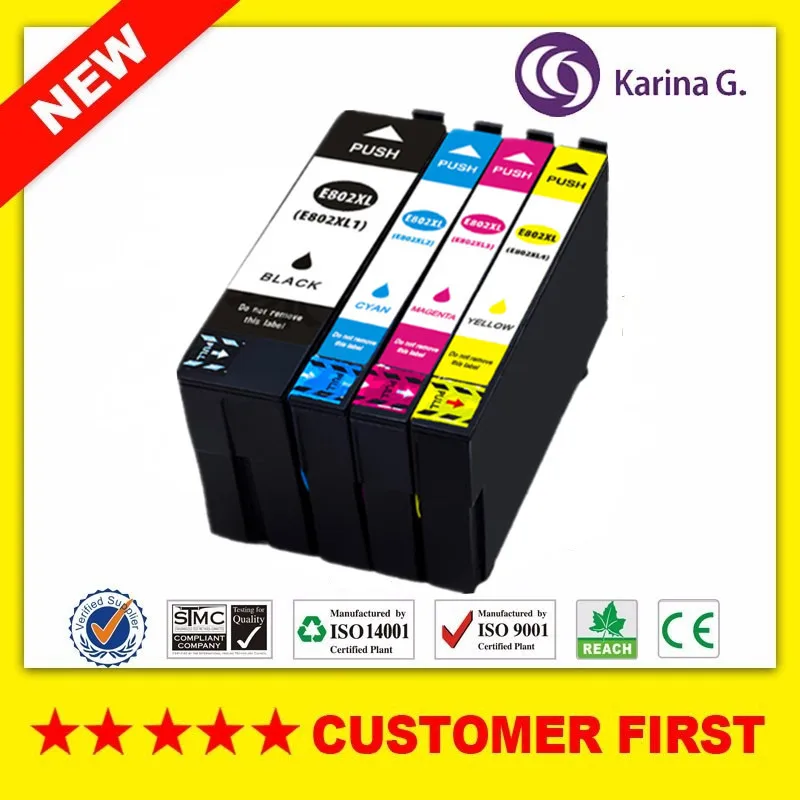 

802XL совместим с картриджем Epson T802XL T802, чернильный картридж для вспышки Epson
