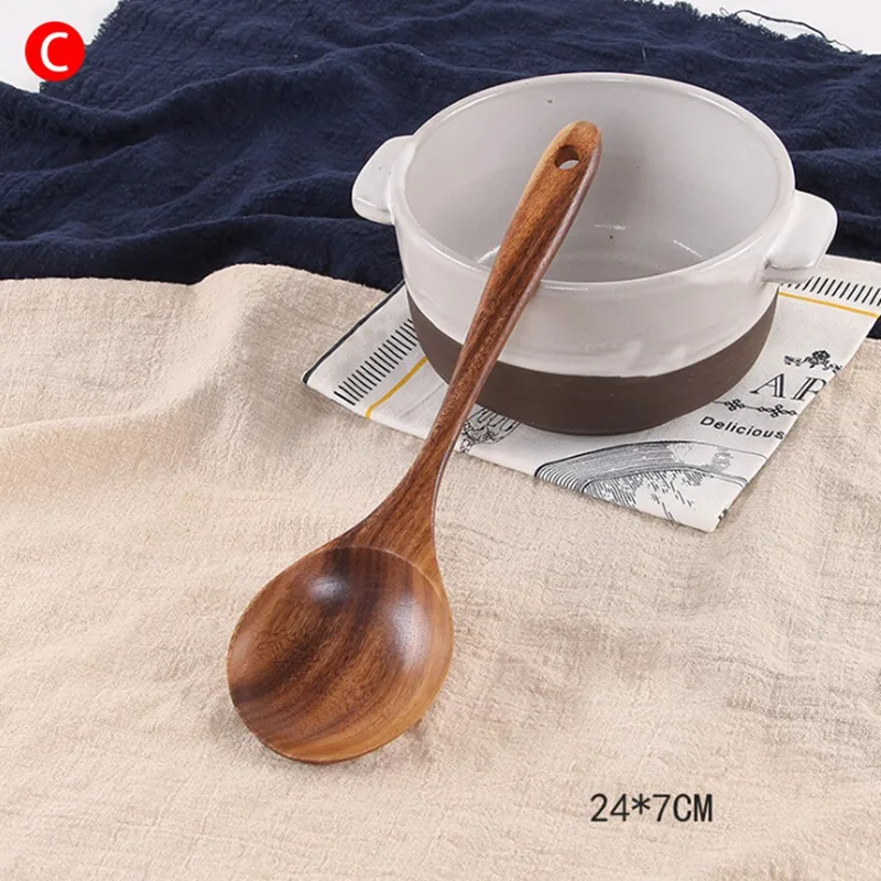 1 шт. Бытовая натуральный тик деревянная кухонная утварь для готовки ...