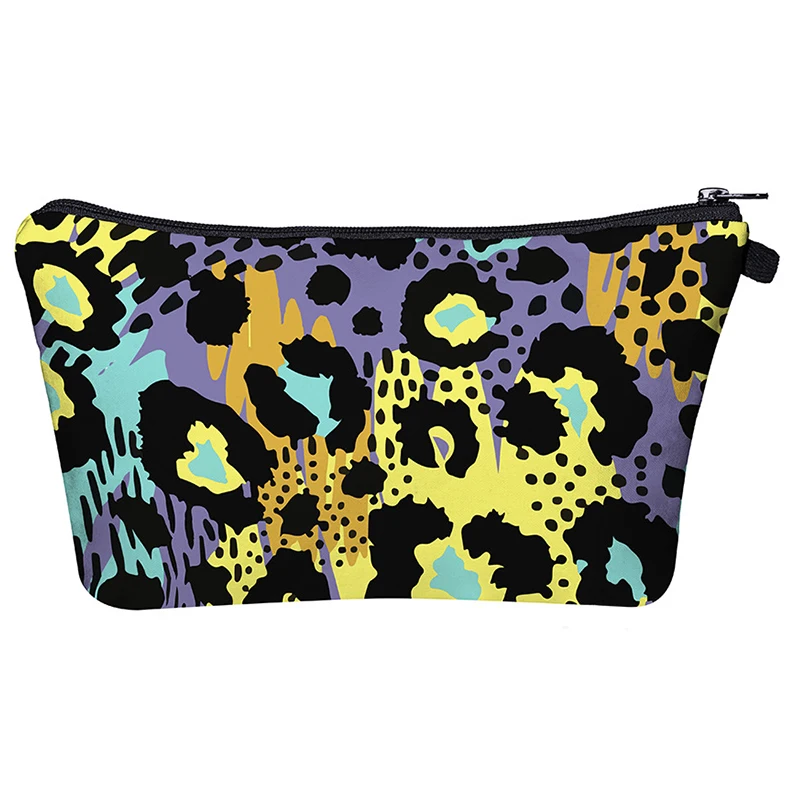 Леопардовая дизайнерская женская косметичка с 3D принтом, вместительная косметичка на молнии, косметичка, женские сумки, портативный Органайзер - Цвет: K