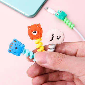 

Lovely Cartoon Cable Protector Winder USB Charging Data Cable Wire Protection Cover Case Cartoon Cord Protector Cable Organizer