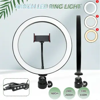 Preise Tragbare 10 Inch LED Ring Füllen Licht Selfie Foto Video Studio USB Dimmbare Lampe