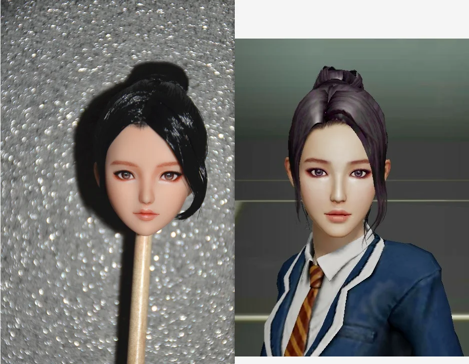

Estartek Hand Makeup Customized SY63 1/6 Japan Girl Masako Obitsu OB27 Head Sculpt for Phicen Tbleague Action Figure DIY
