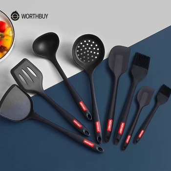

Maiyuansu 5/8/10 Pcs Silicone Utensils Set Non-stick Kitchen Cooking Tools Set Spatula Shovel Turner Heat Insulation Kitchenware